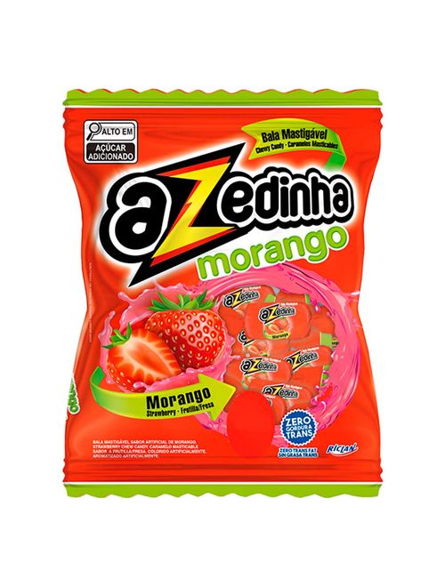 Bala Mastigável Azedinha Morango 500g - Riclan