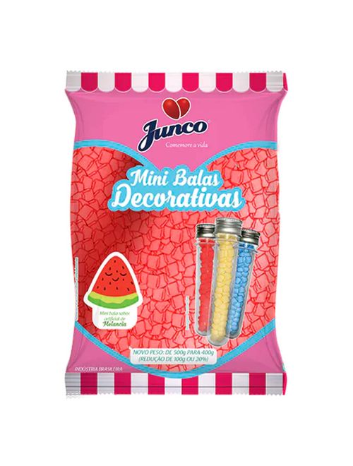 Mini Bala Decorativa Vermelha Melancia 400g - Junco