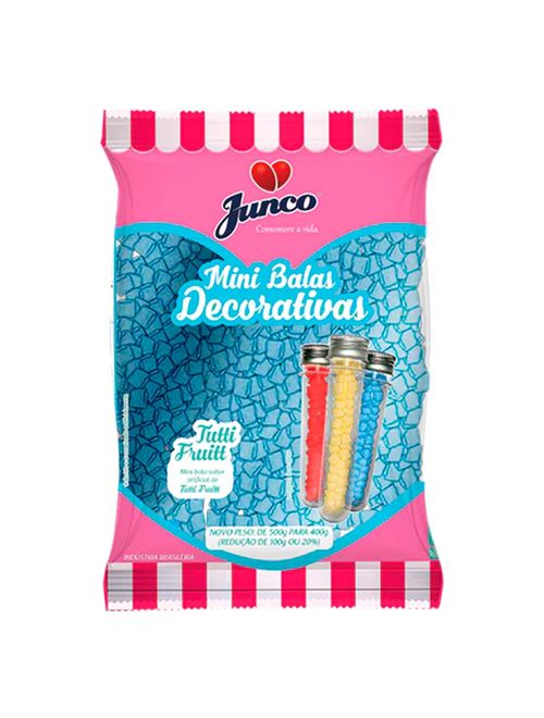 Mini Bala Decorativa Azul Tutti Frutti 400g - Junco
