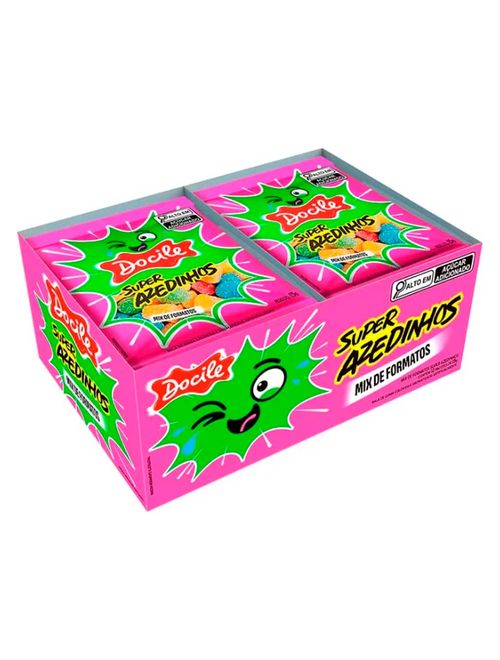 Bala de Goma Super Azedinhos Mix de Formatos 15g c/12 - Docile