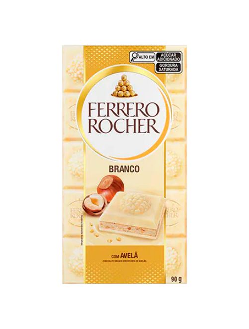 Tablete de Chocolate Ferrero Rocher Branco 90g - Ferrero