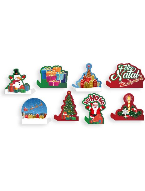 Natal Decoração para Mesa c/8 - Festcolor