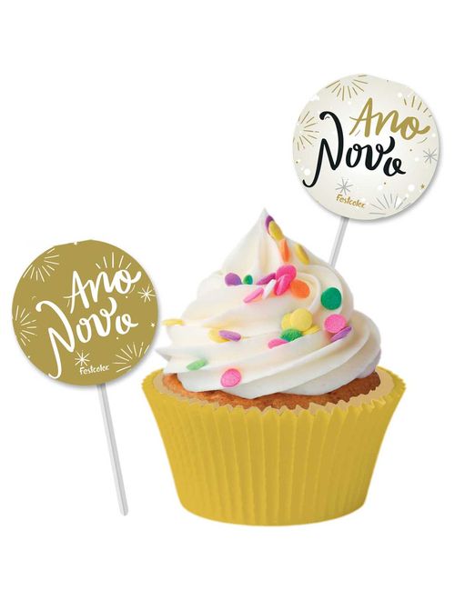 Ano Novo Bandeira Docinho c/8 - Festcolor