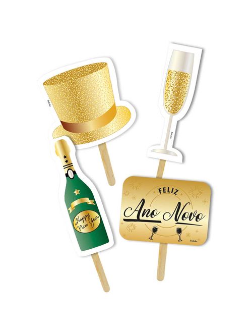 Ano Novo Bandeira Docinho Especial c/8 - Festcolor