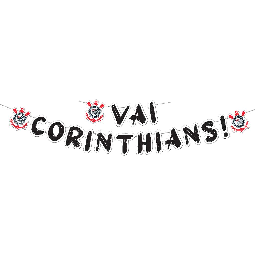 Encontraproduto.com.br - Corinthians Faixa Decorativa Unidade - Festcolor
