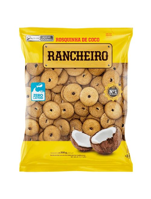 Biscoito Rosquinha Coco 300g - Rancheiro