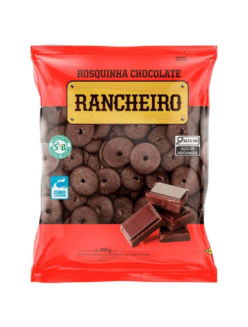 Biscoito Rosquinha Chocolate 300g - Rancheiro