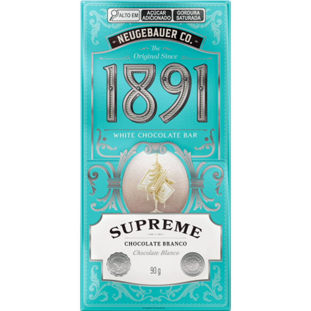 Tablete de Chocolate 1891 Branco Supreme 90g - Neugebauer