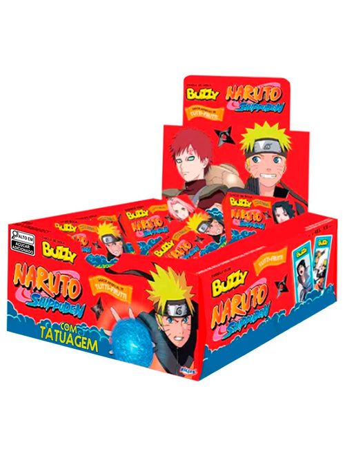 Chiclete Buzzy Naruto Shippuden Tutti Frutti c/90 - Riclan
