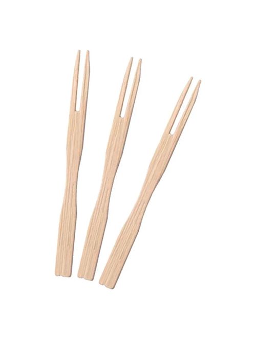 Mini Garfo Petisco Bambu Ref.HA476 c/50 - Silver Festas