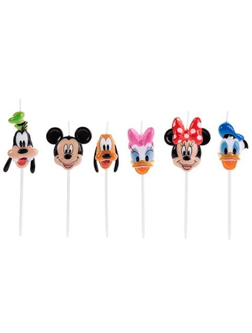 Velas Aniversário Turma Mickey c/6 - Silver Festas