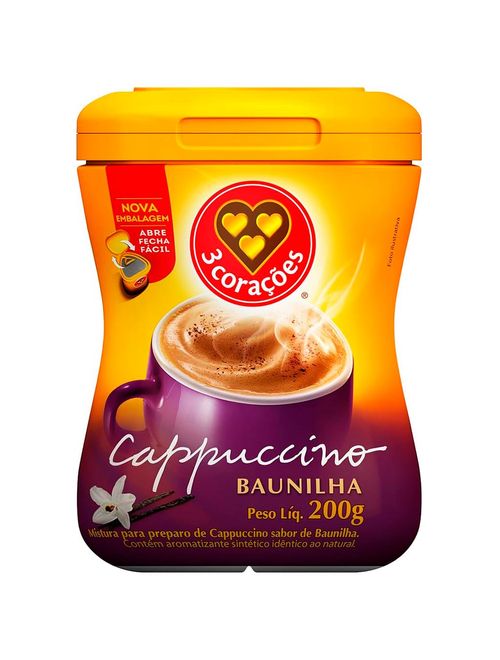 Cappuccino Baunilha 200g - Três Corações