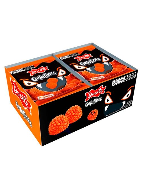Mini Bala de Gelatina Amora Halloween Gelatines 15g c/12 - Docile