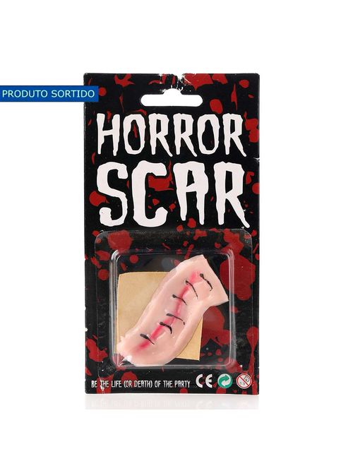 Halloween Machucado Alto-Relevo Sortido Ref.H303 - Silver Festas