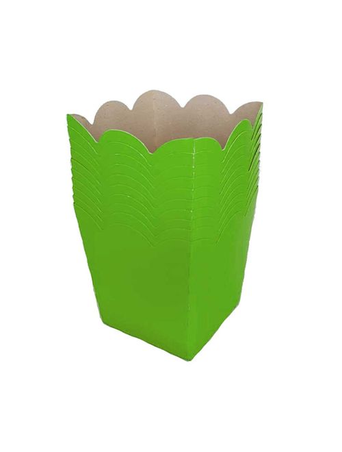 Cachepô Papel Cartão Mini Verde Limão 7cm c/10  - NC Toys