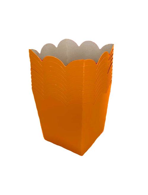 Cachepô Papel Cartão Mini Laranja c/10  - NC Toys