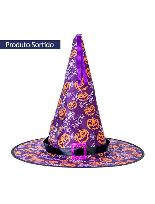 Halloween Fantasia Chapéu de Bruxa LED Sortido - Popper
