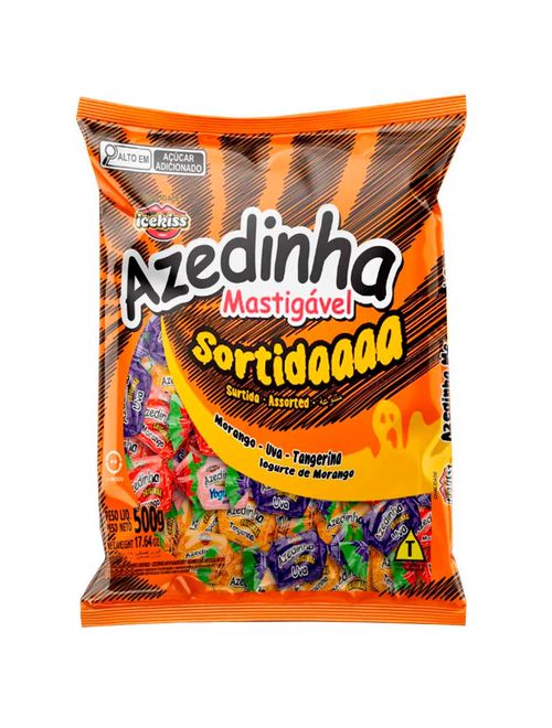 Bala Mastigável Azedinha Sortida Ice Kiss 500g - Cory