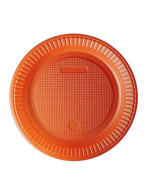 Prato Descartável Laranja 15cm c/10 - Bello