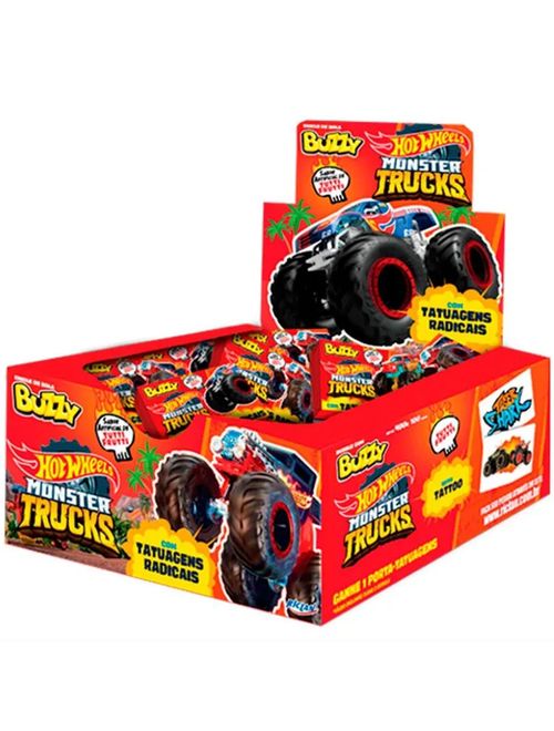 Chiclete Buzzy Hot Wheels Monster Trucks Tutti Frutti c/90 - Riclan