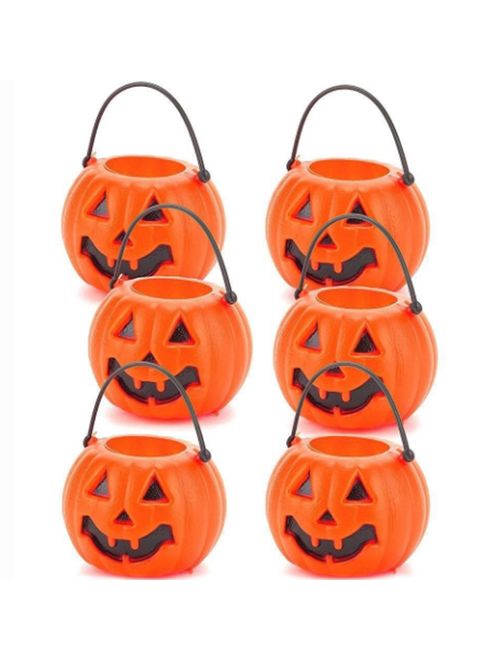 Halloween Enfeite Balde Abóbora c/6 - Issam