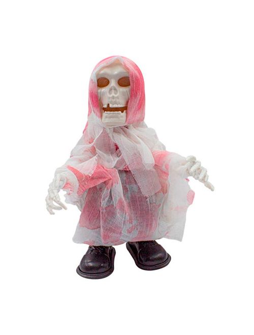 Halloween Enfeite Caveira Fantasma com Luz, Som e Movimento 30cm - Cim