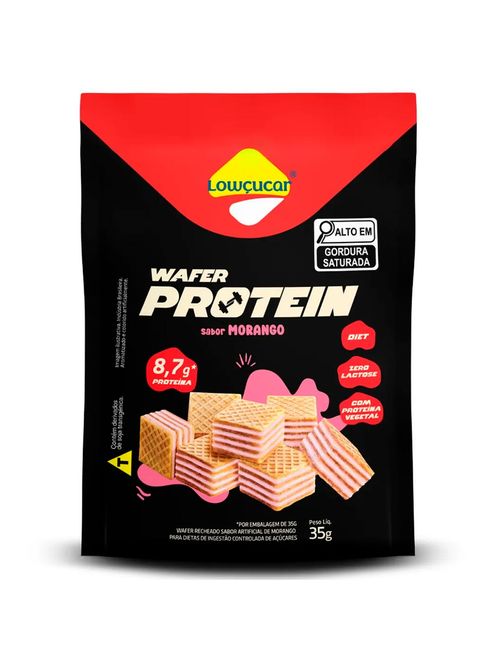Biscoito Wafer Recheado Protein Morango Diet 35g - Lowçúcar