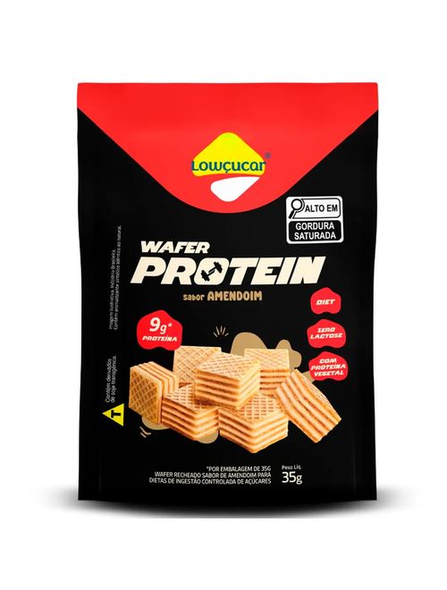 Biscoito Wafer Recheado Protein Amendoim Diet 35g - Lowçúcar