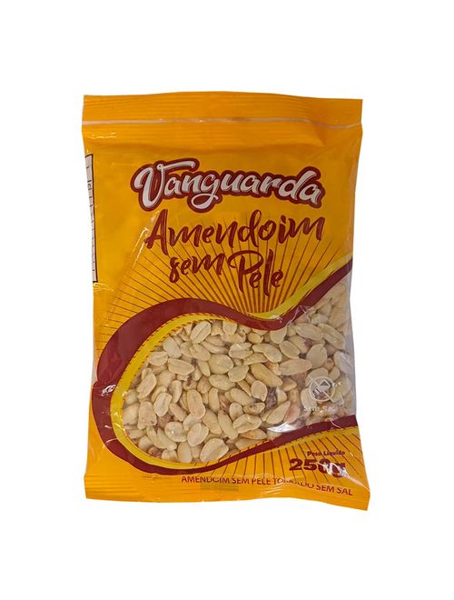 Amendoim Torrado Sem Pele e Sem Sal 250g - Vanguarda
