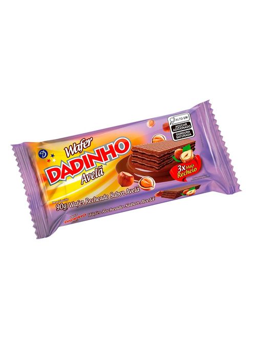 Biscoito Wafer Recheado Dadinho Avelã 90g - Dizioli