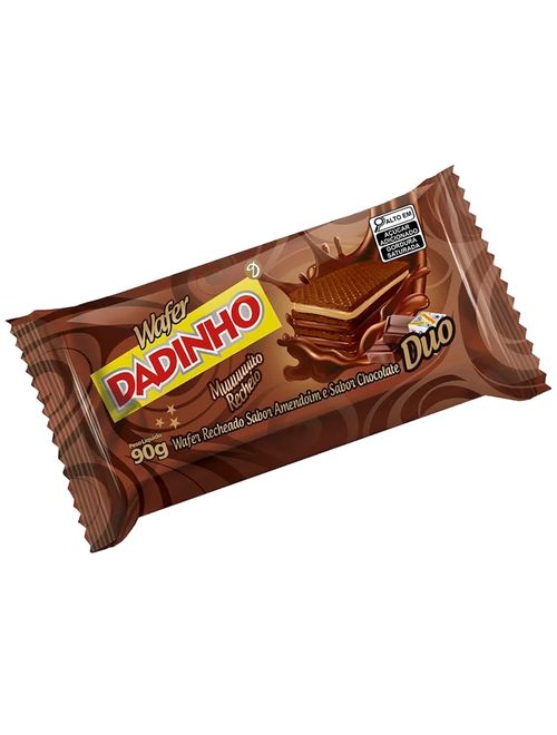 Biscoito Wafer Recheado Dadinho Duo 90g - Dizioli