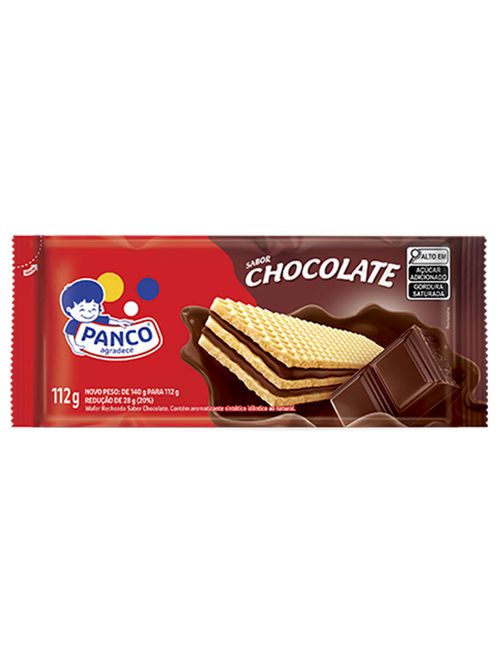 Biscoito Wafer Recheado Chocolate 112g - Panco