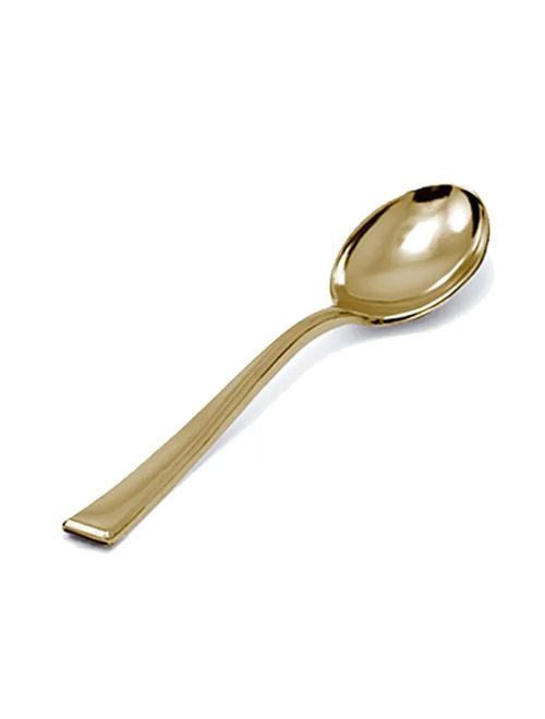 Colher Sobremesa Dourada Gold Premium c/8 - Silver Plastic