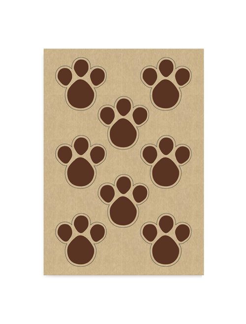 Etiqueta Adesiva Pegadas Coelho Marrom Grande c/16 - Cromus