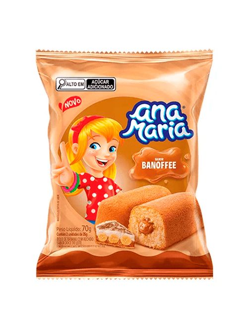Bolinho Recheado Ana Maria Banoffee 70g - Pullman