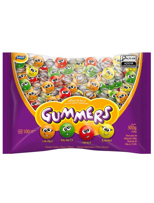 Chiclete Sortido Gummers 300g - Sukest
