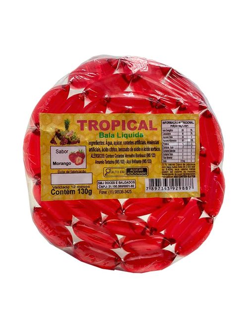 Bala Líquida Morango 130g - Tropical