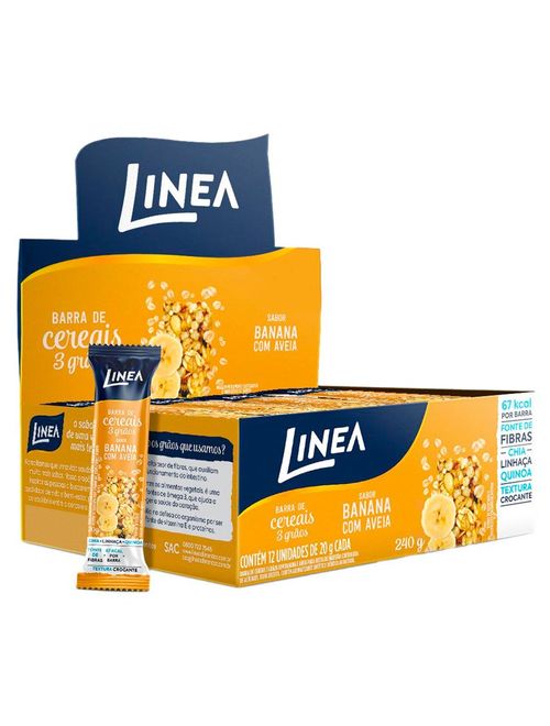 Barra de Cereal Diet 3 Grãos Banana com Aveia c/12 - Linea