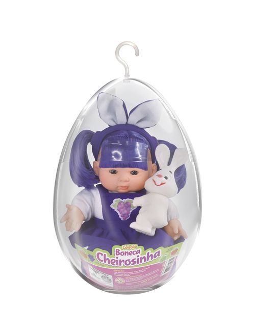 Ovo Médio com Boneco de Vinil Articulado Cheirosinha Uva - Lider