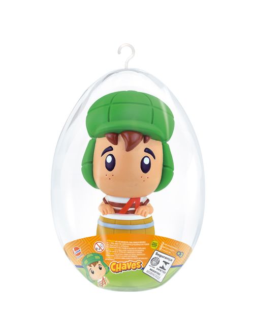 Ovo Intermediário com Boneco de Vinil Articulado Chaves no Barril - Lider