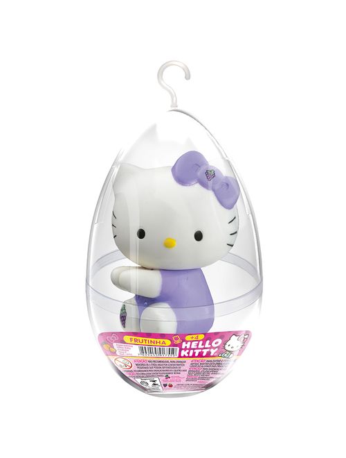Ovo Pequeno Agarradinho com Boneco de Vinil Articulado Hello Kitty Frutinha Uva - Lider