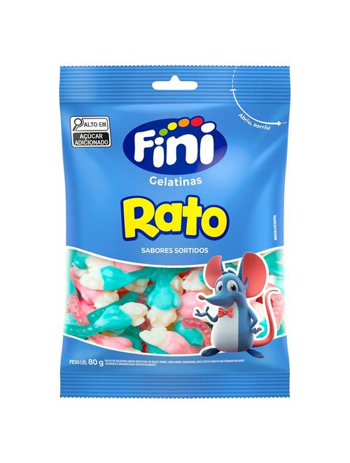 Bala de Gelatina Rato Sortido 80g - Fini