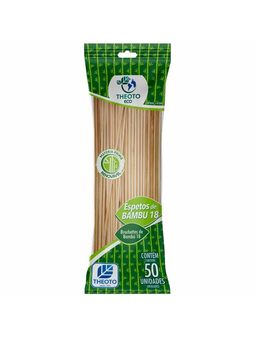 Espeto Bambu 18cm c/50 - Theoto