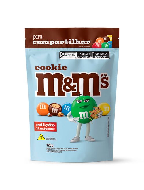 Confeito Chocolate M&Ms Cookie 120g - Mars