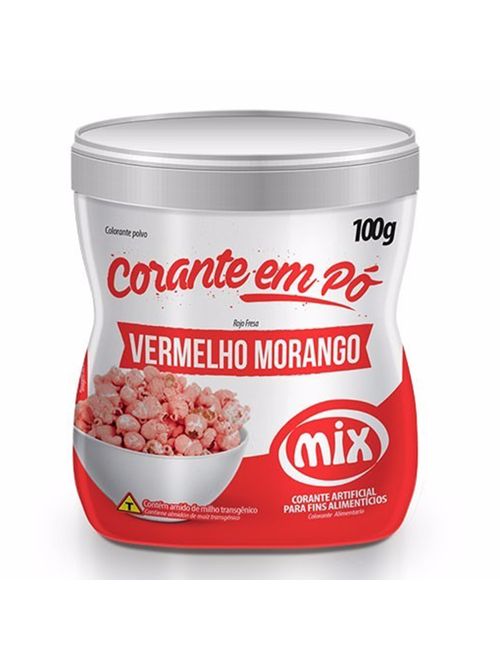 Corante em pó Vermelho Morango 100g - Mix