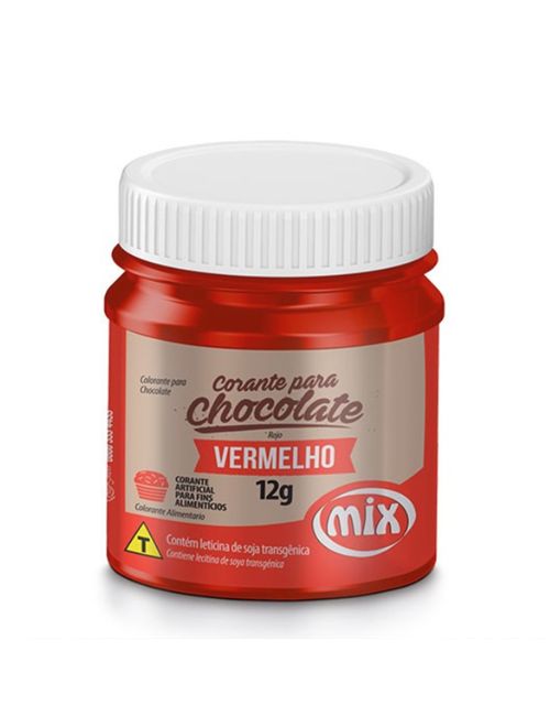 Corante em Pasta Para Chocolate Vermelho 12g - Mix