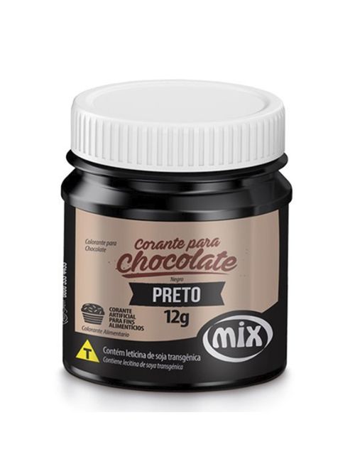 Corante em Pasta Para Chocolate Preto 12g - Mix