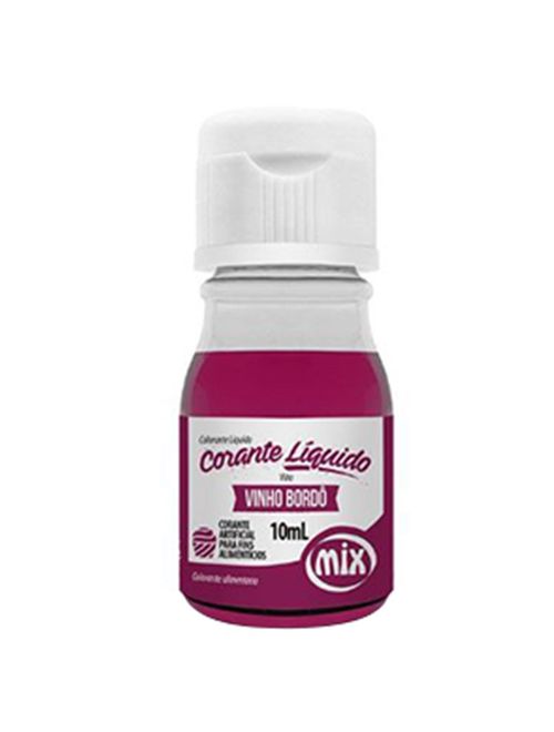 Corante Líquido Vinho Bordo 10ml - Mix