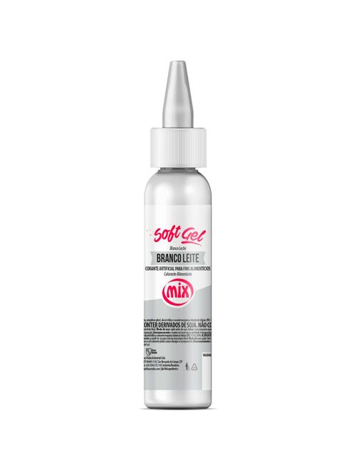 Corante Soft Gel Branco Leite 25g - Mix