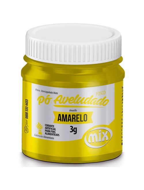 Pó Aveludado Fosco Amarelo 3g - Mix
